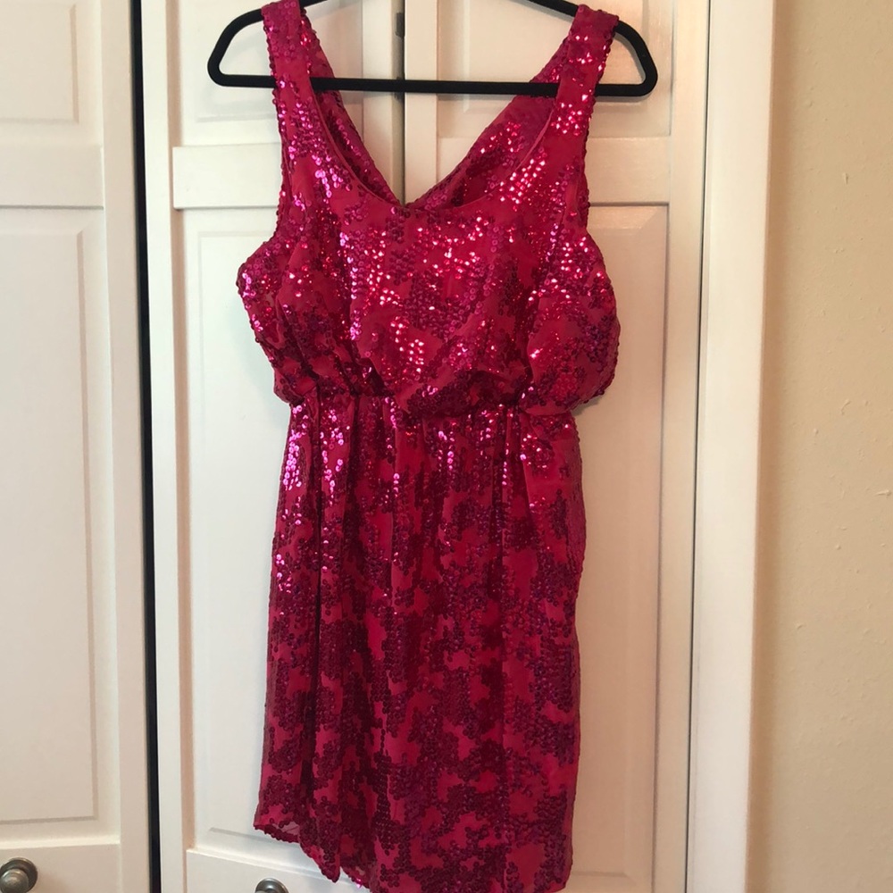 Pink sequin dress